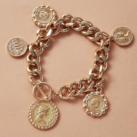 3/$30 💛 Chunky Boho Coin Bracelet - Picture 3 of 4